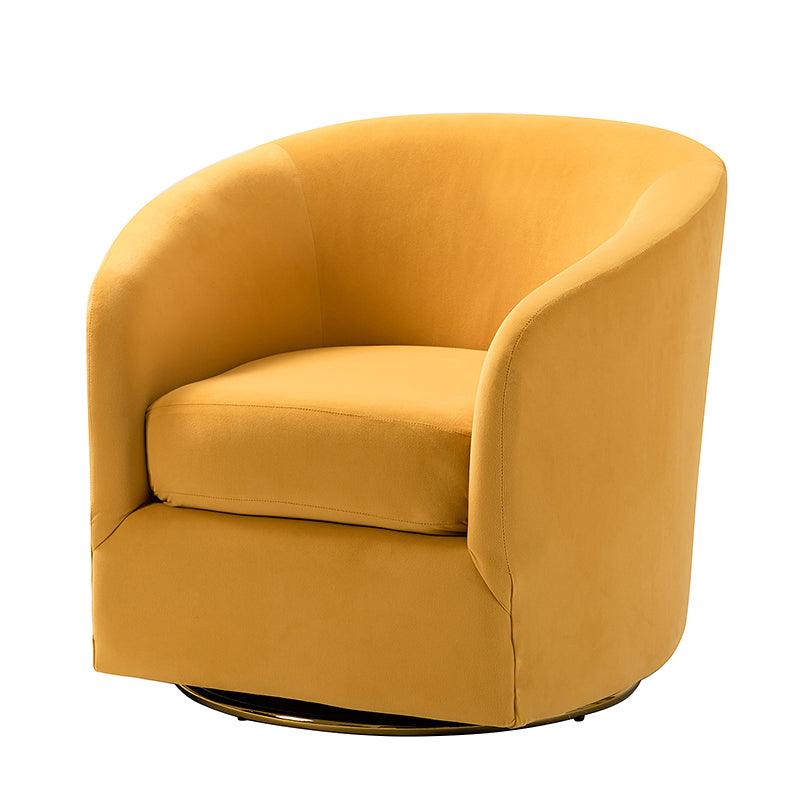 Emanuela Velvet Swivel Barrel Armchair
