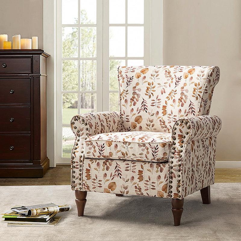 Artemisa Modern Floral Pattern Upholstered Armchair