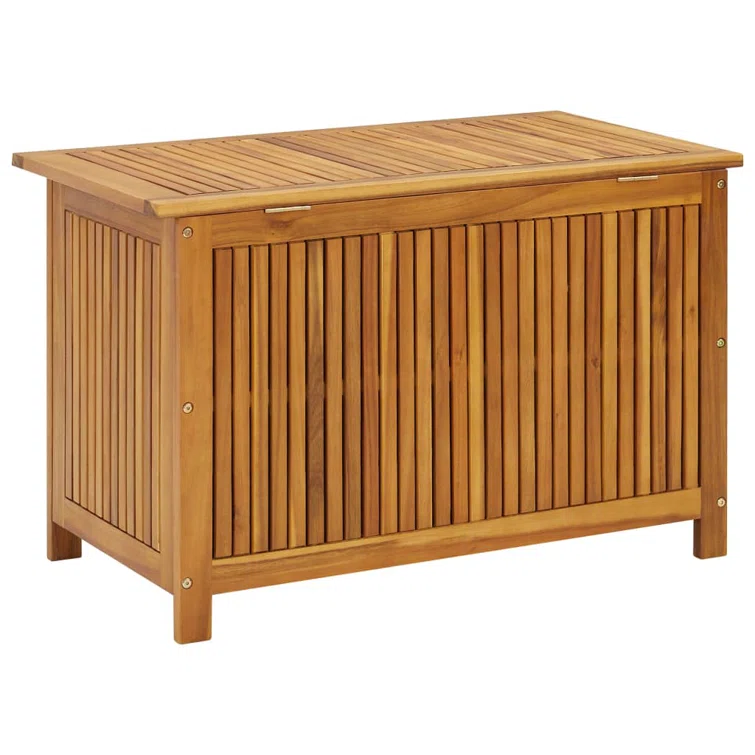 Outdoor Storage Deck Box Chest for Patio Cushions Tools Solid Acacia Wood