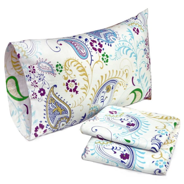 Tribeca Living Paisley Garden Printed Flannel Pillowcases (Set of 2)
