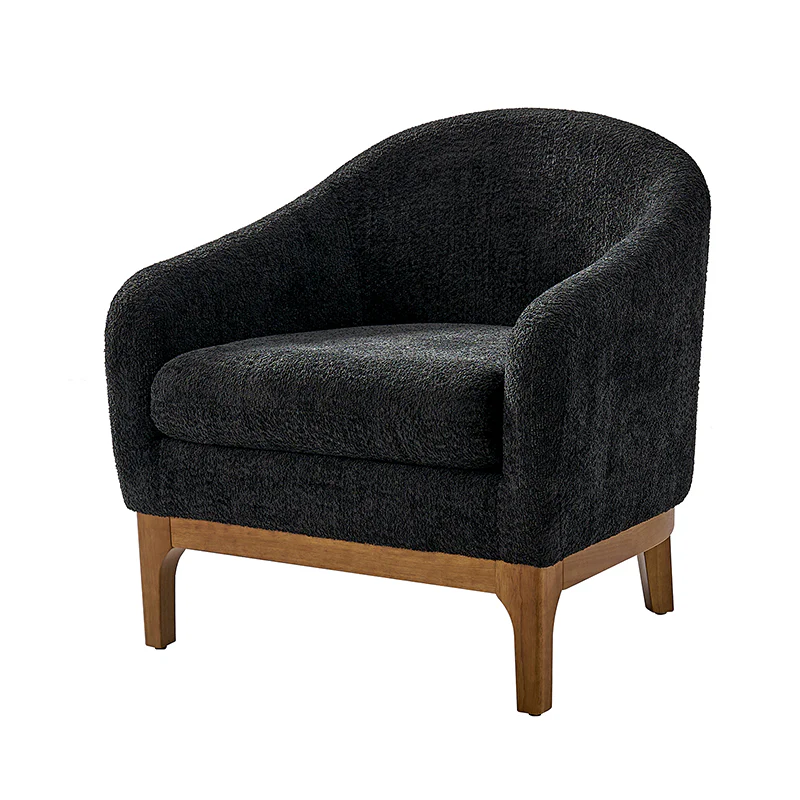 August Boucle Armchair Chair with Soft, Fuzzy Texture