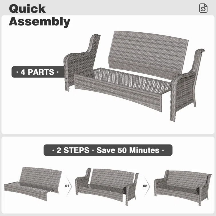 Abderdeen 5 - Person Outdoor Seating Group with Cushions