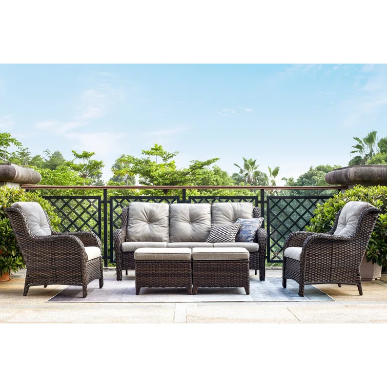 Carolina 7 - Person Outdoor Seating Group with Cushions
