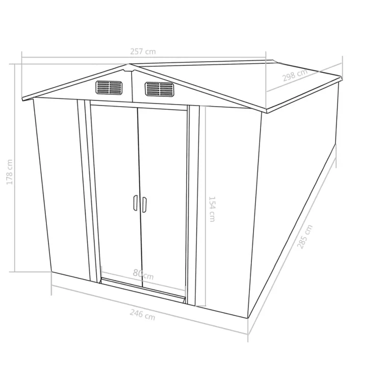 Outdoor Storage Shed Garden Shed Metal Storage Backyard Patio Shed