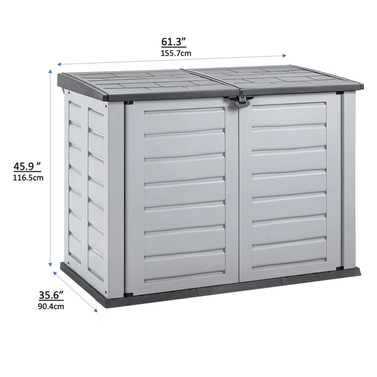 5 ft. W x 3 ft. D Plastic Horizontal Tool Shed