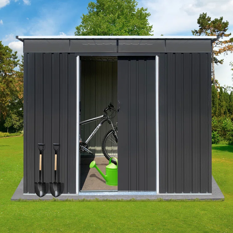 Adriana 6 Ft. W X 8 Ft. D Metal Tool Shed