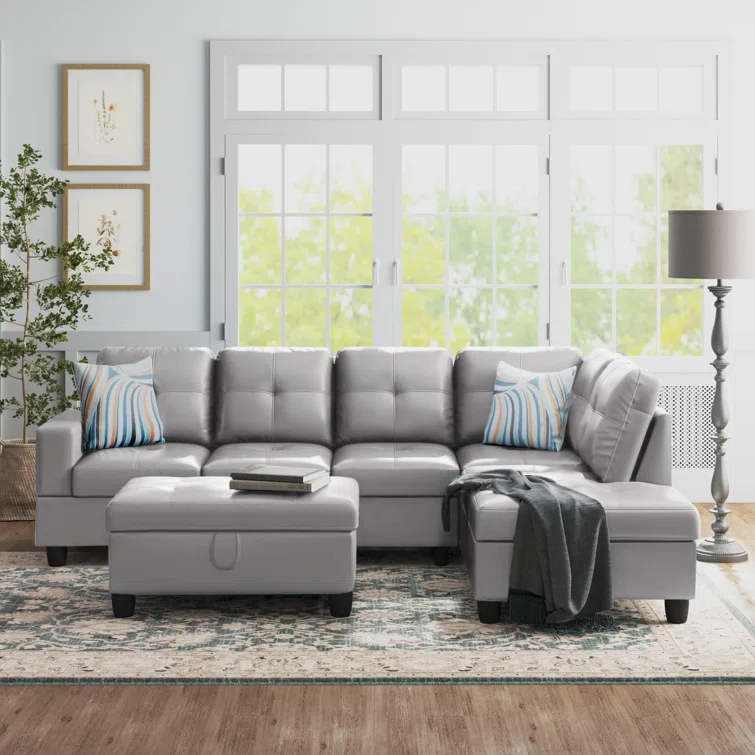 Brevard 3 - Piece Faux Leather Sectional