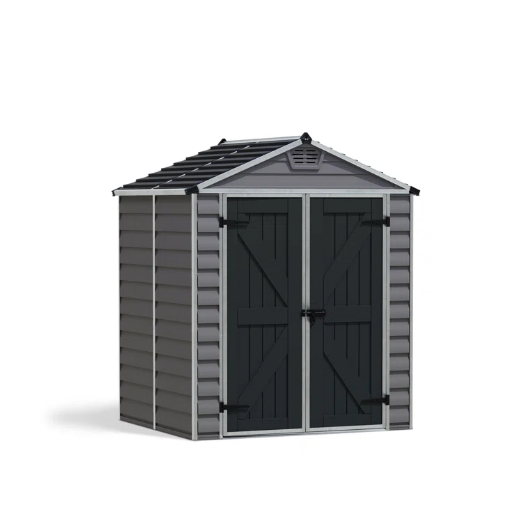 Skylight 6' x 5' Polycarbonate and Aluminum Traditional Storage Shed