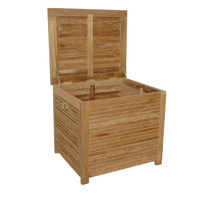 Anderson Teak Camrose 31'' W 120 Gallons Water Resistant Solid Wood Teak Deck Box in Brown
