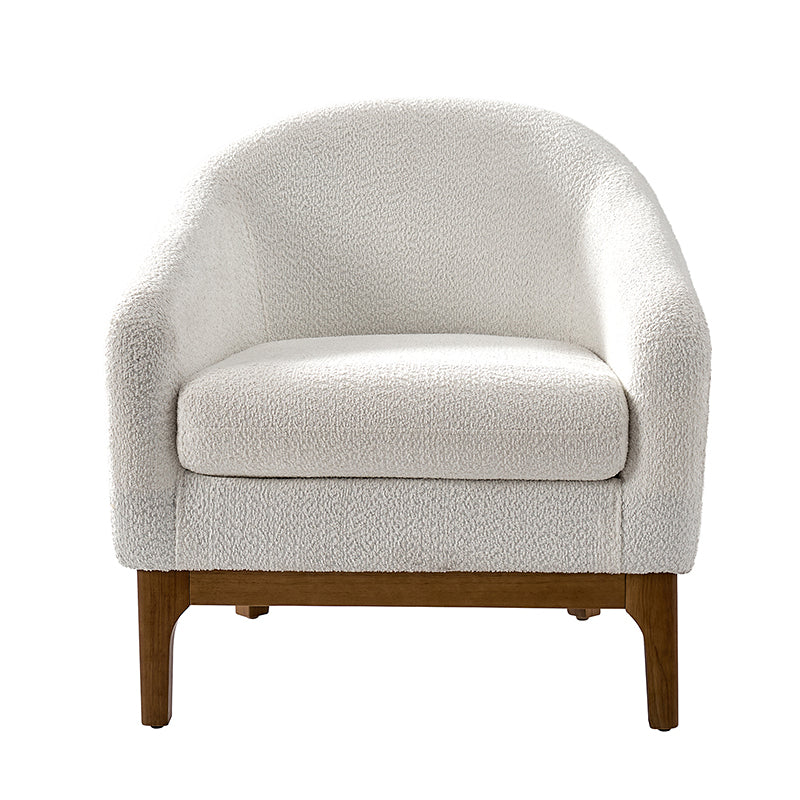 August Boucle Armchair Chair with Soft, Fuzzy Texture