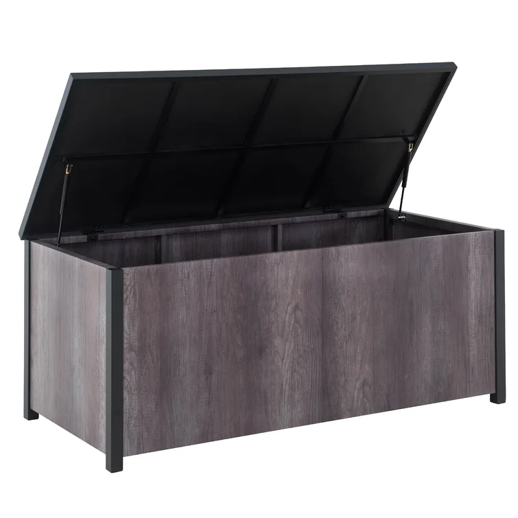 Ivena Furnishing 61'' W 132 Gallons Water Resistant Metal Deck Box in Gray