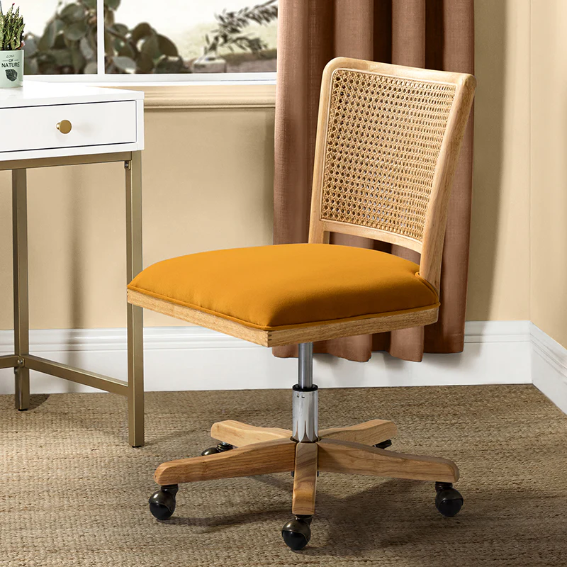 Blanca Cane Task Vanity Table Chair