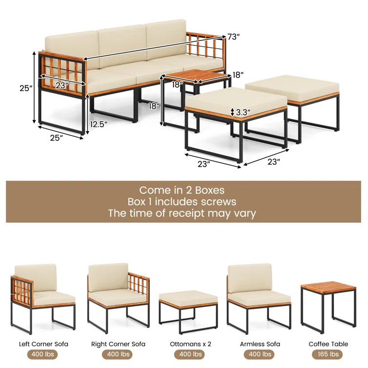Tuule 5 - Person Outdoor Seating Group with Cushions