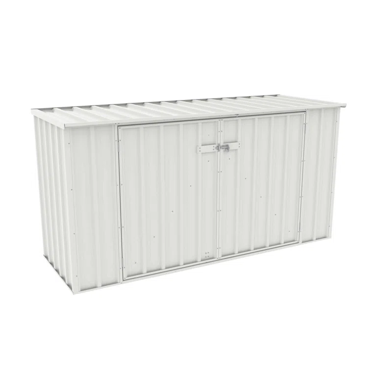 Utility 7 ft. W x 3 ft. D Galvanized Steel Storage Shed