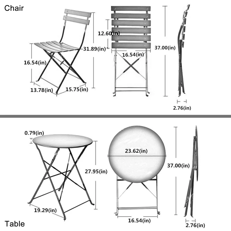 Leen 2 - Person Round Outdoor Dining Set