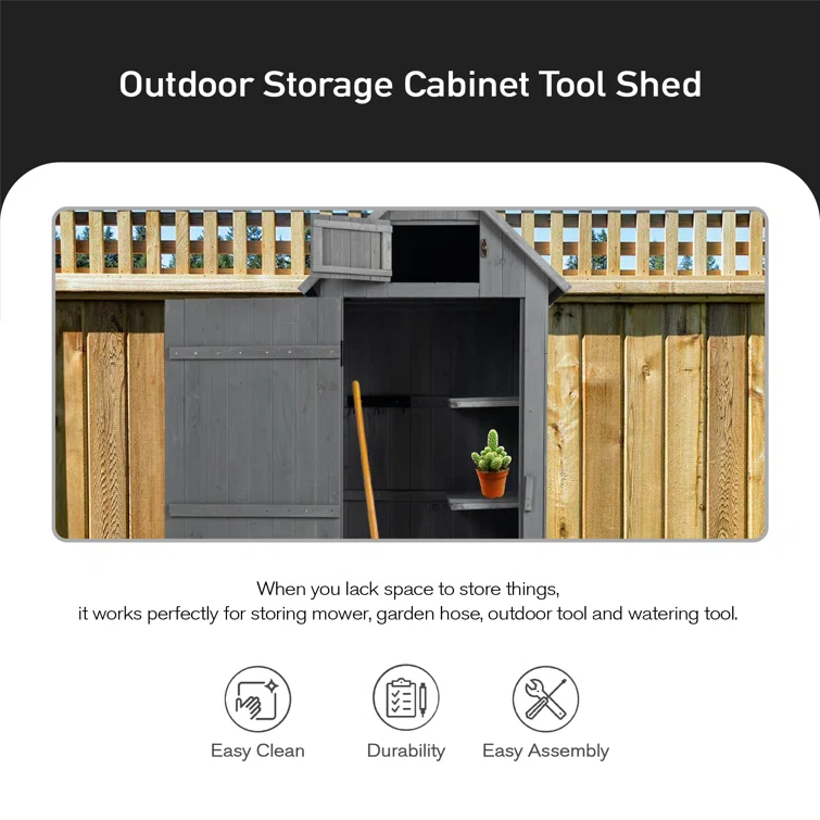 3 ft. W x 2 ft. D Vertical Tool Shed