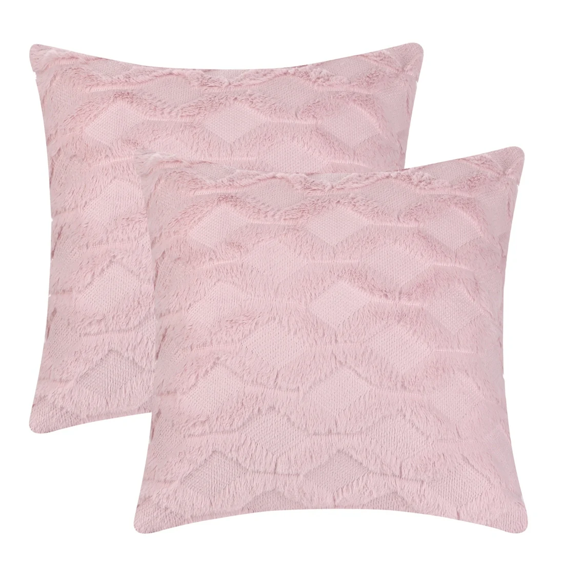 2 Pcs Soft Plush Decorative Throw Pillow Covers Boho Cushion Case with Velvet