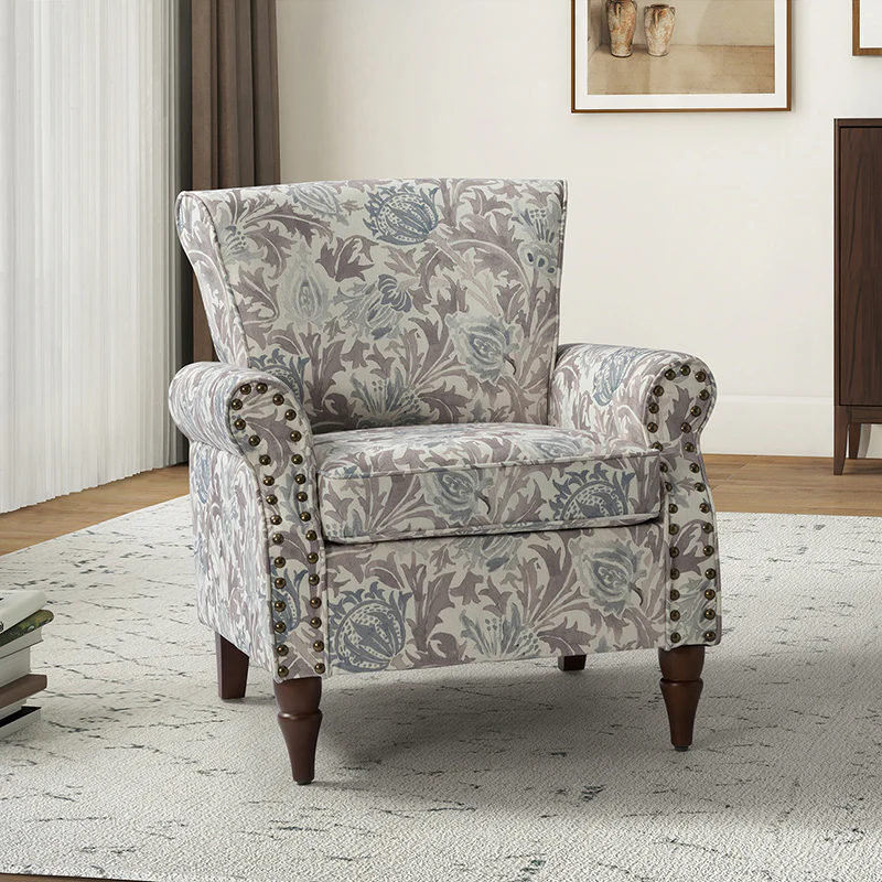 Artemisa Modern Floral Pattern Upholstered Armchair