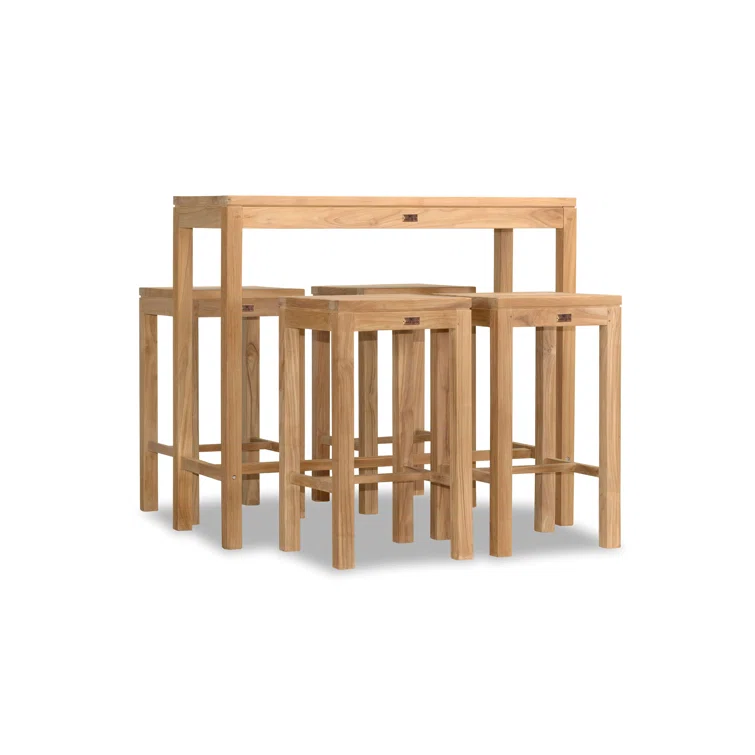 Williamsbridge 4 - Person Rectangular Teak Outdoor Dining Set