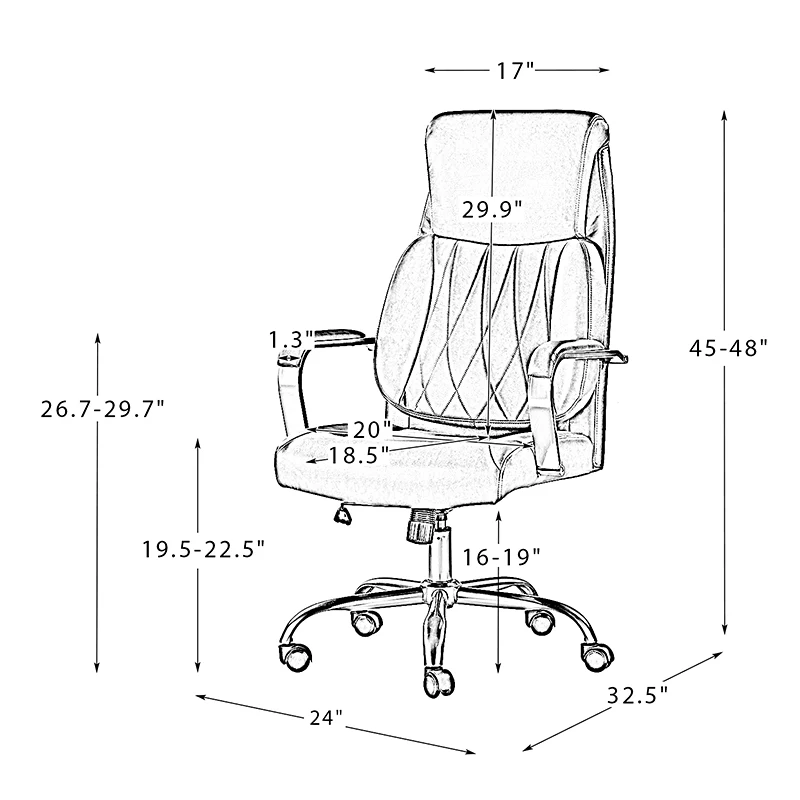 Ludwig Ergonomic Office Chair with Lumbar Support