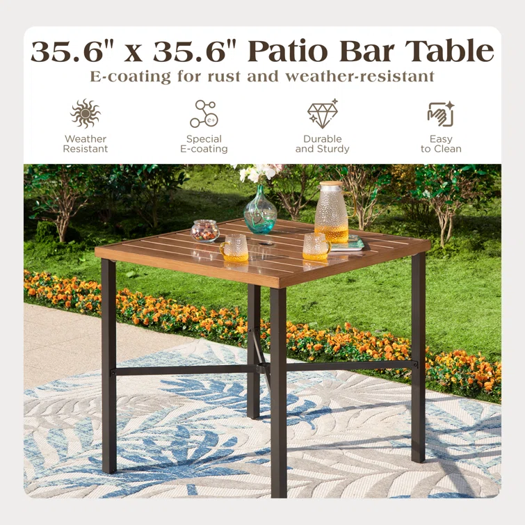 Alyne 4 - Person Square Outdoor Dining Set with Cushions