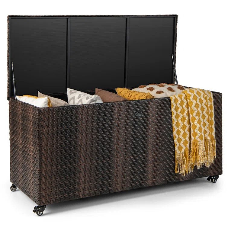 Costway 52'' W 96 Gallons Water Resistant Deck Box