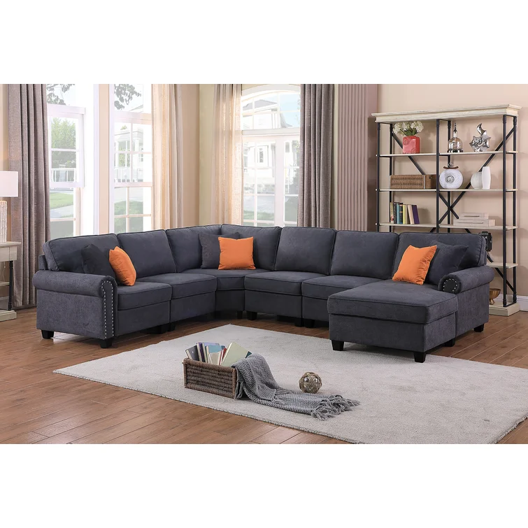 Adur 124" Wide Left Hand Facing Modular Corner Sectional