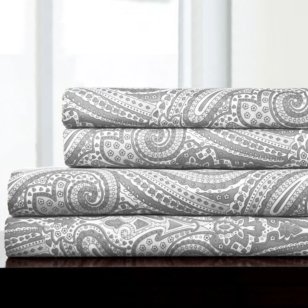 Incredibly Soft 4-Piece Paisley Sheet Set