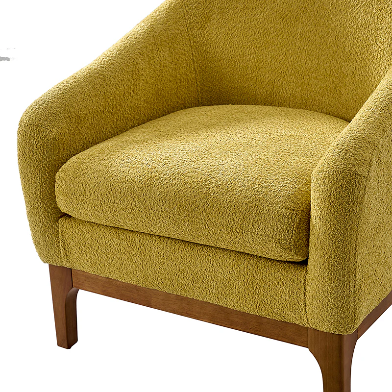 August Boucle Armchair Chair with Soft, Fuzzy Texture