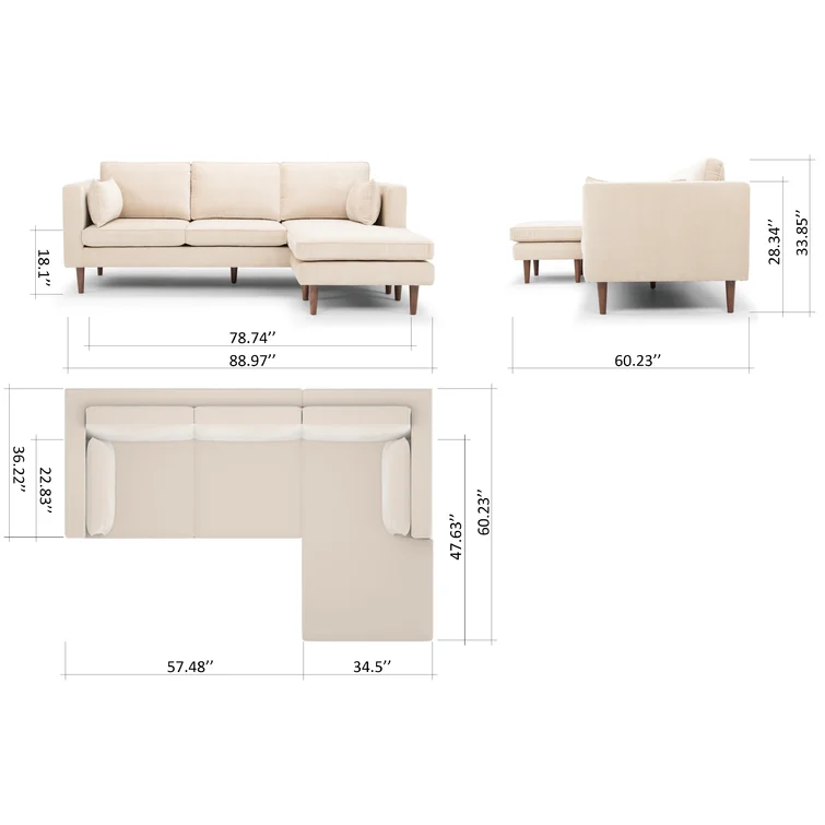 Aaron 2 - Piece Upholstered Sectional