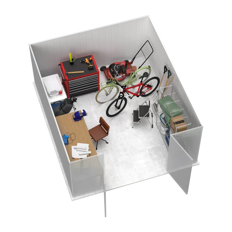 Regent 12 ft. W x 10 ft. D Galvanized Steel Storage Shed