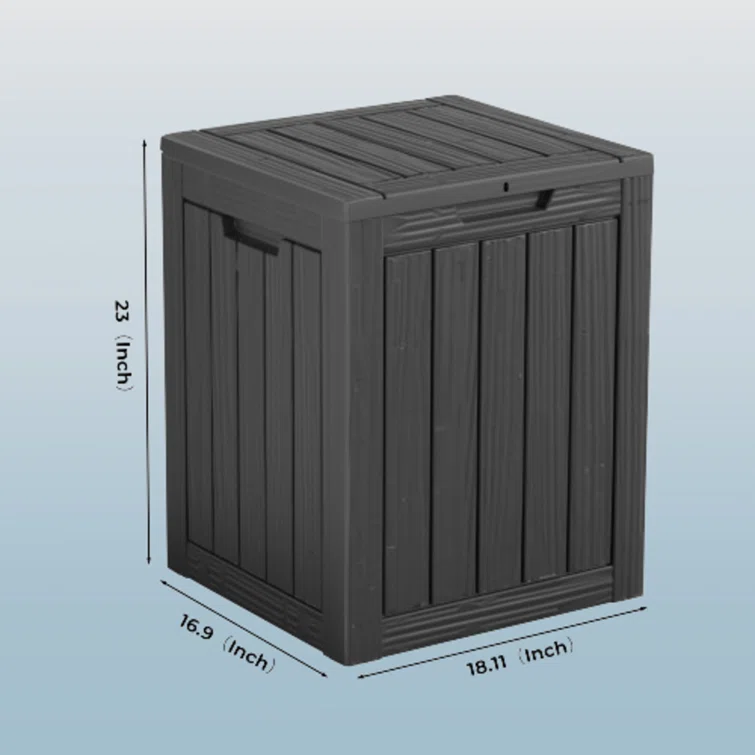 WORACO 16.93'' W 287 Gallons Water Resistant Resin Lockable Deck Box