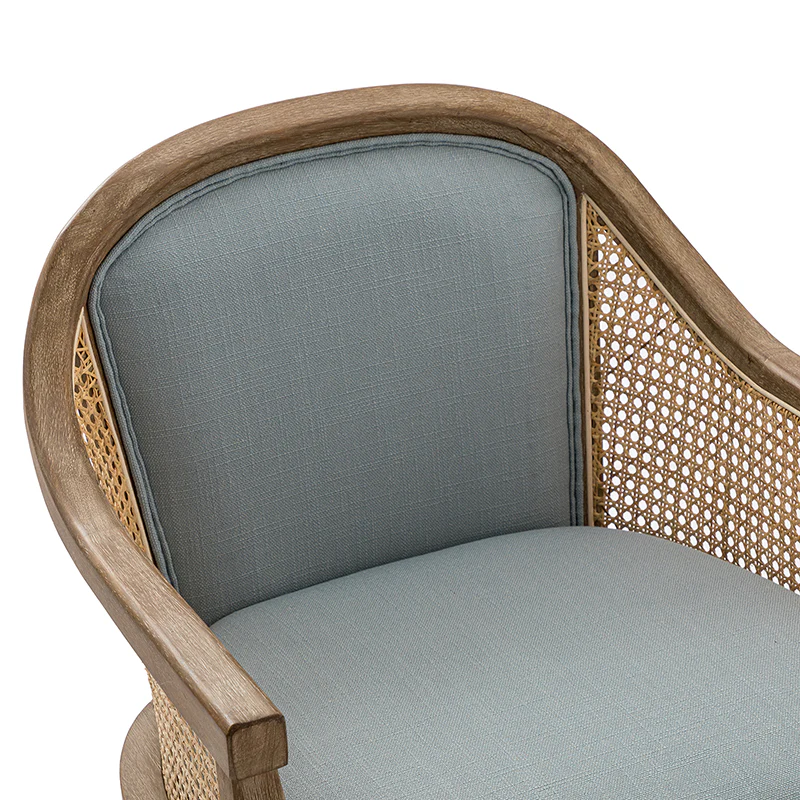 Audrey Task Accent Chair with Rattan Arms