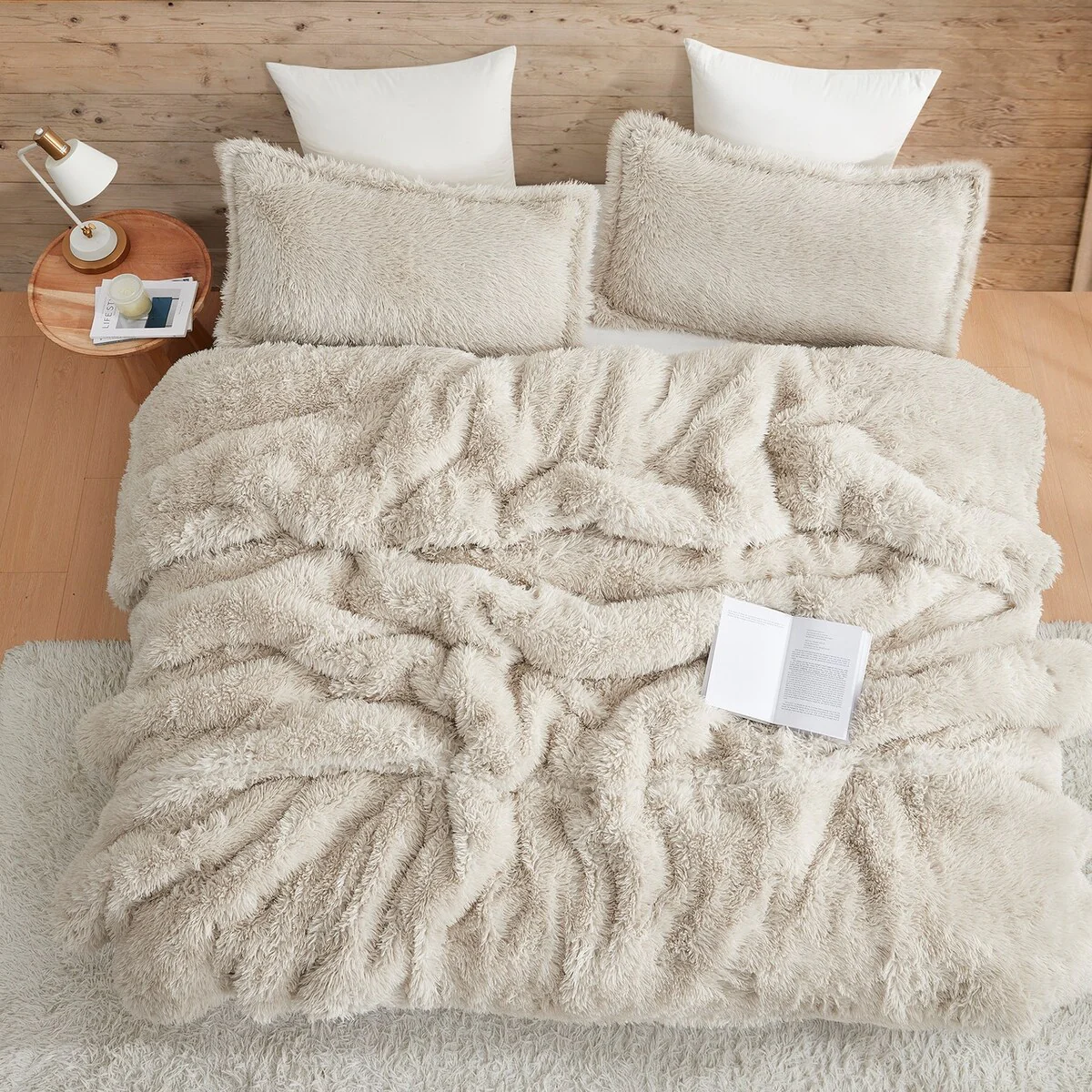 Lion Mane - Coma Inducer? Oversized Comforter Set - Creamy White