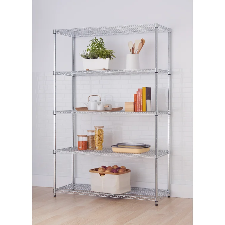 48" W x 18" D x 72" H 5 Tier Wire Shelving