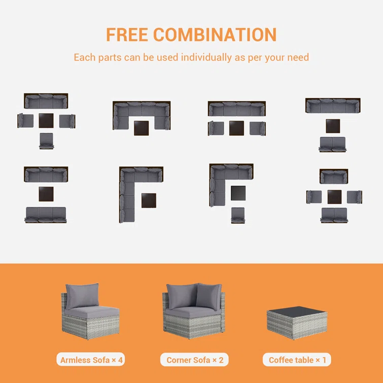 6 - Person Outdoor Seating Group with Cushions