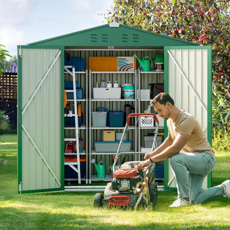 Lockable 6 ft. W x 4 ft. D Metal Storage Shed