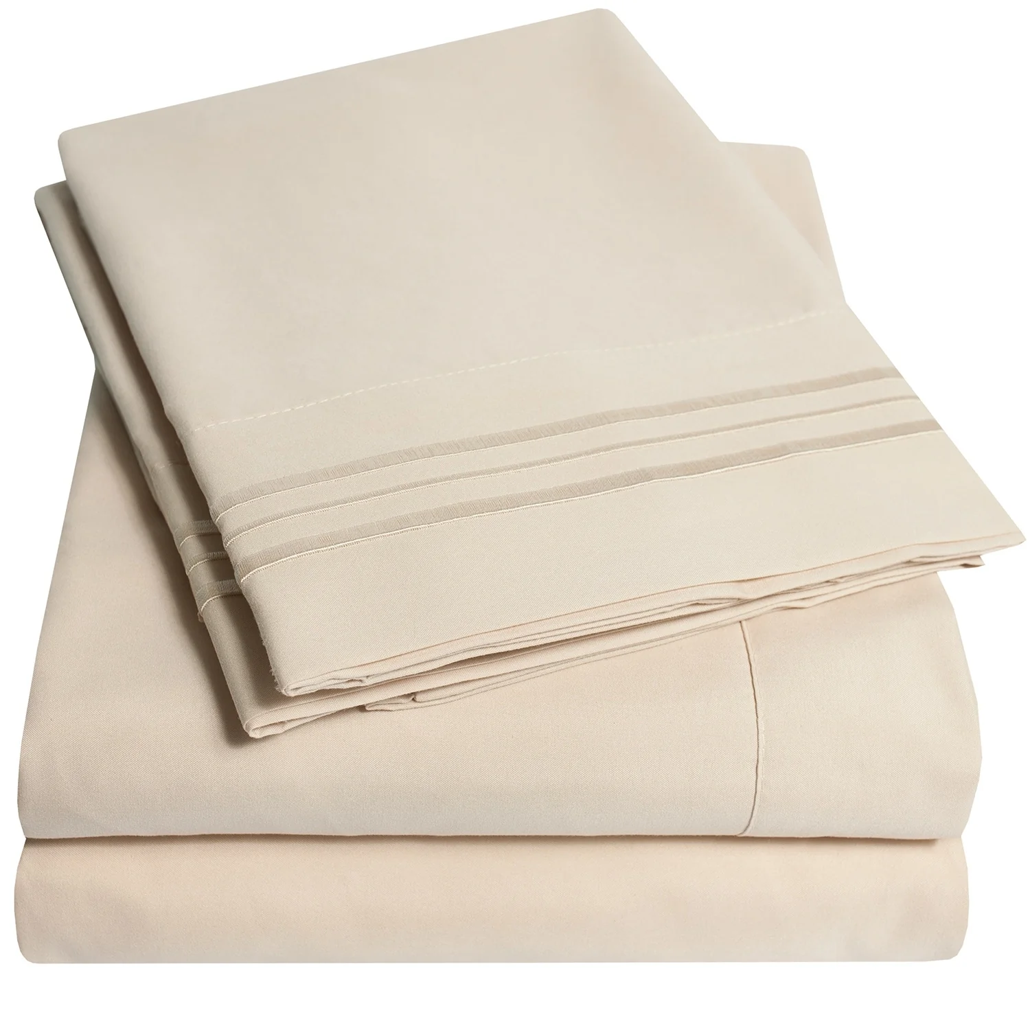 Deep Pocket Soft Microfiber 4-piece Solid Color Bed Sheet Set