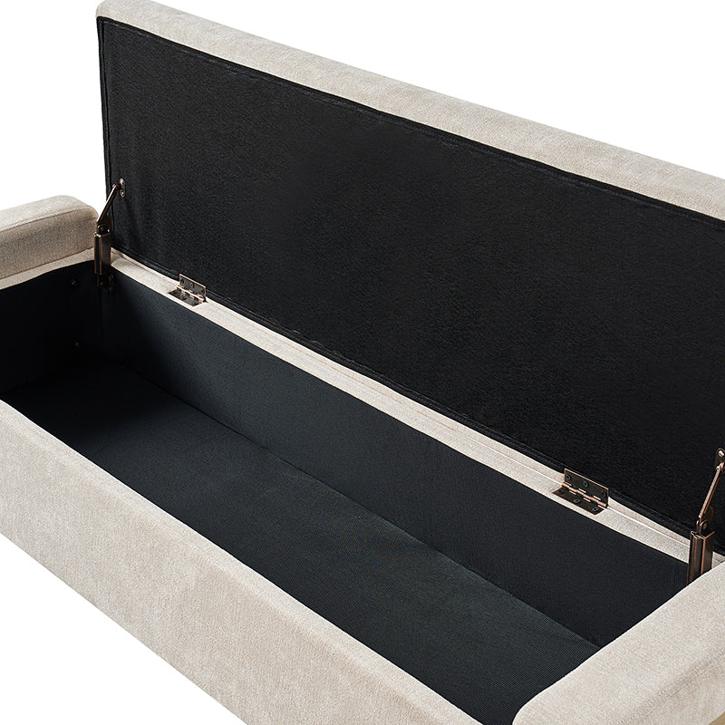 Flora Modern Upholstered Flip Top Storage Bench