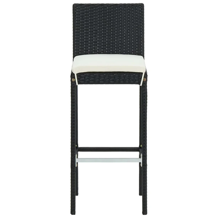 Patio Bar Table and Stools Set with Cushions
