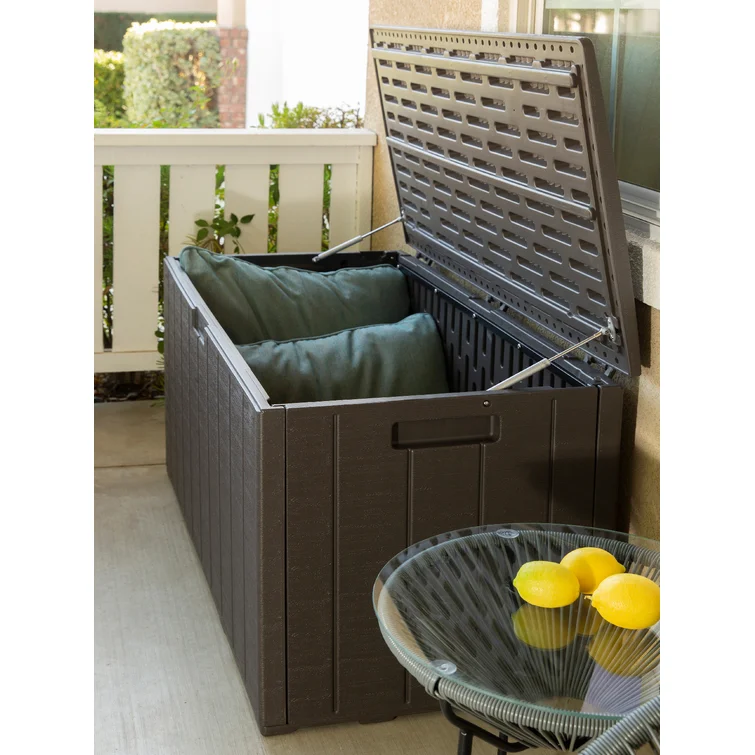 Barton Miller's Retreat 130 Gal Deck Storage in Espresso Brown