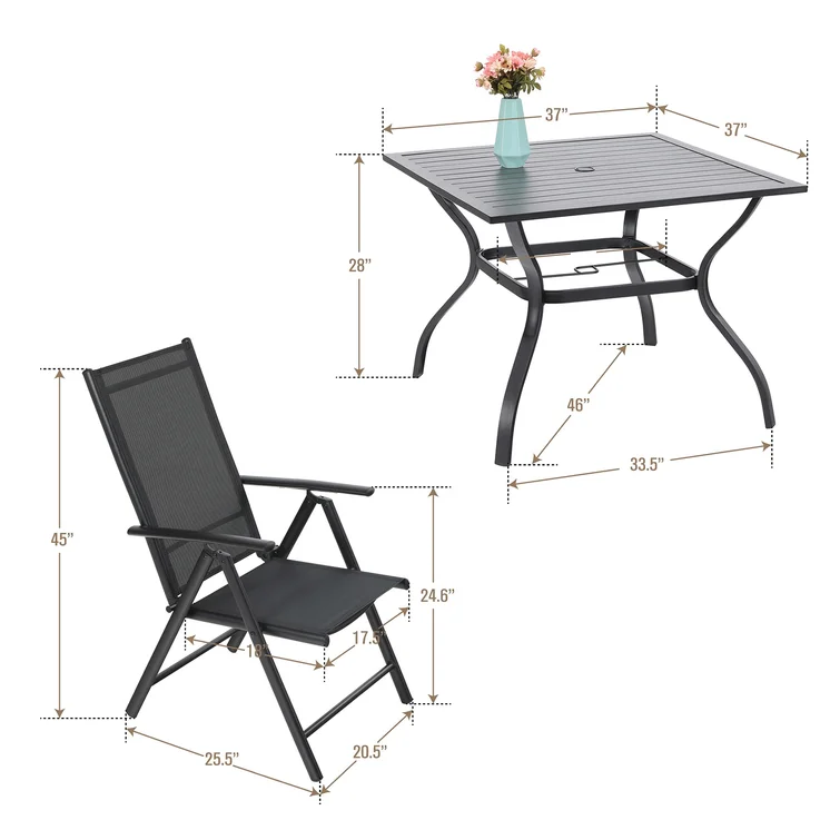 Alyah 4 - Person Square Outdoor Dining Set