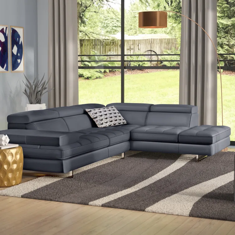 2 - Piece Leather Sectional