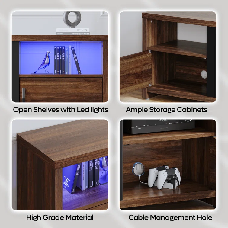 Brahma 70 inch Fireplace TV Stand for TVs up to 75