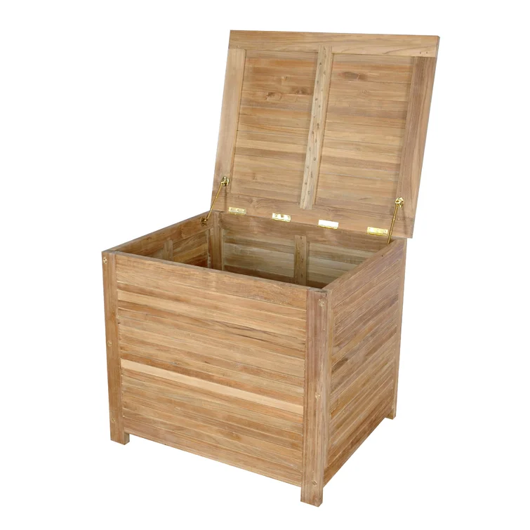 Anderson Teak Camrose 31'' W 120 Gallons Water Resistant Solid Wood Teak Deck Box in Brown