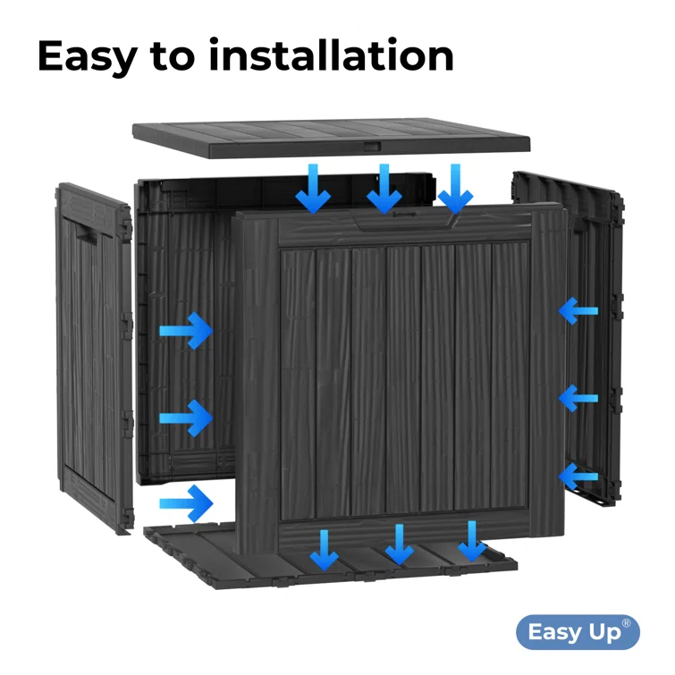 Emperic Design 17.09'' W 30 Gallons Water Resistant Resin Lockable Deck Box