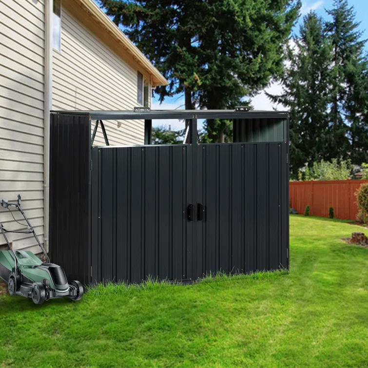 5 ft. W x 3 ft. D Metal Horizontal Garage Shed