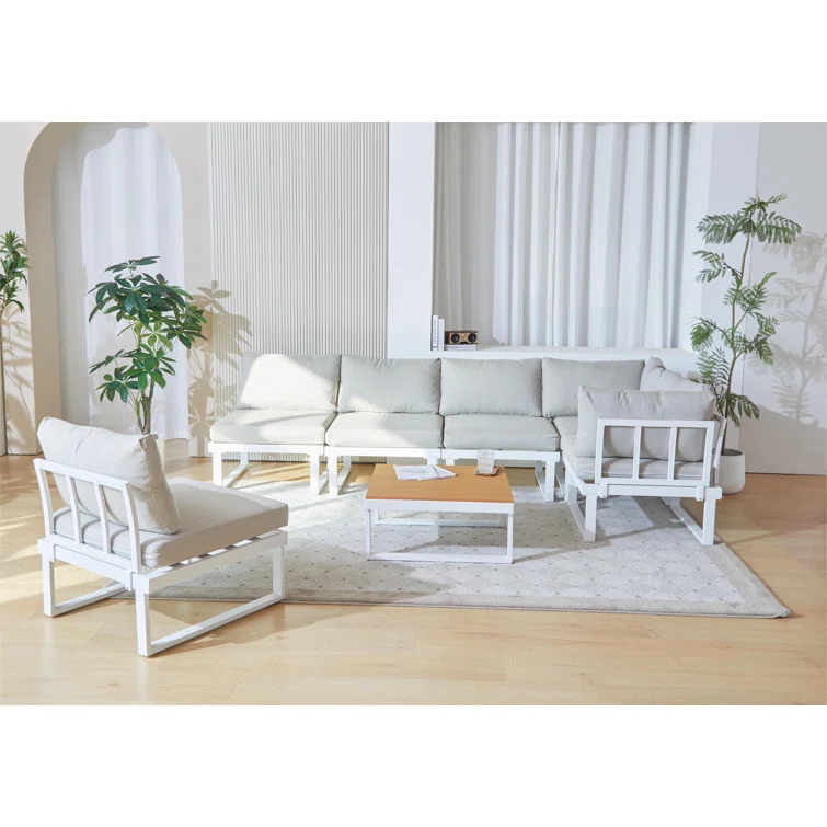 Iresha 6 - Person Outdoor Seating Group with Cushions