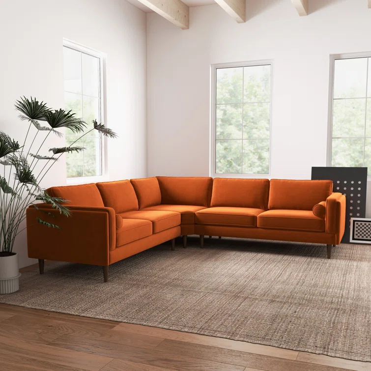 Elberon 3 - Piece Modern Living Room Symmetrical Corner Sofa