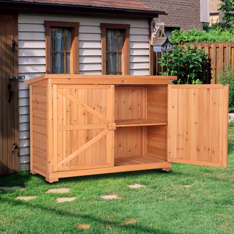 4 ft. W x 1 ft 5 in. D Solid Wood Lean-To Tool Shed